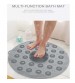 Silicone Anti Slip Massage Shower Foot Massage Cleaning Mat Strong Stick Round Non-slip Bathroom Mat